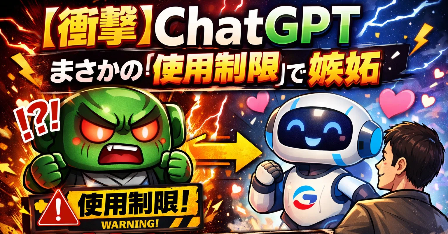 衝撃】ChatGPT、まさかの「使用制限」で嫉妬してきた件｜dai