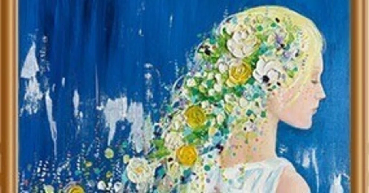 ま*ゆ様 絵画原画　（藤花の祝福）　守護を司る花のmiracle art 💜 【新作】藤の花が紡ぐ幻想「藤瑞の籠庭」— 夢の続きをさえずる庭