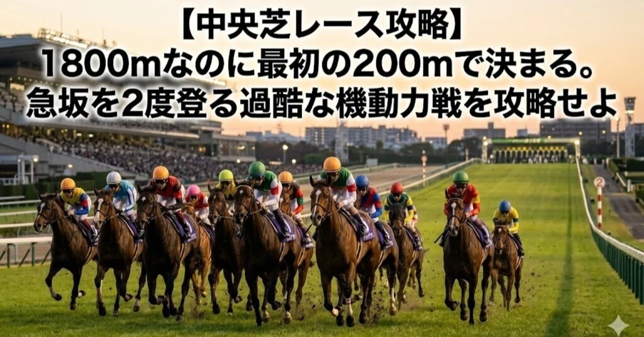 中央競馬レースマニュアル 中央芝レース攻略（有料部分あり）】中山競馬場 1800mなのに最初の200m