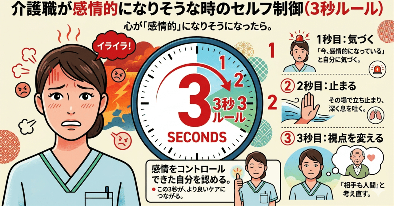 介護職が感情的になりそうな時のセルフ制御(3秒ルール)｜Dr P