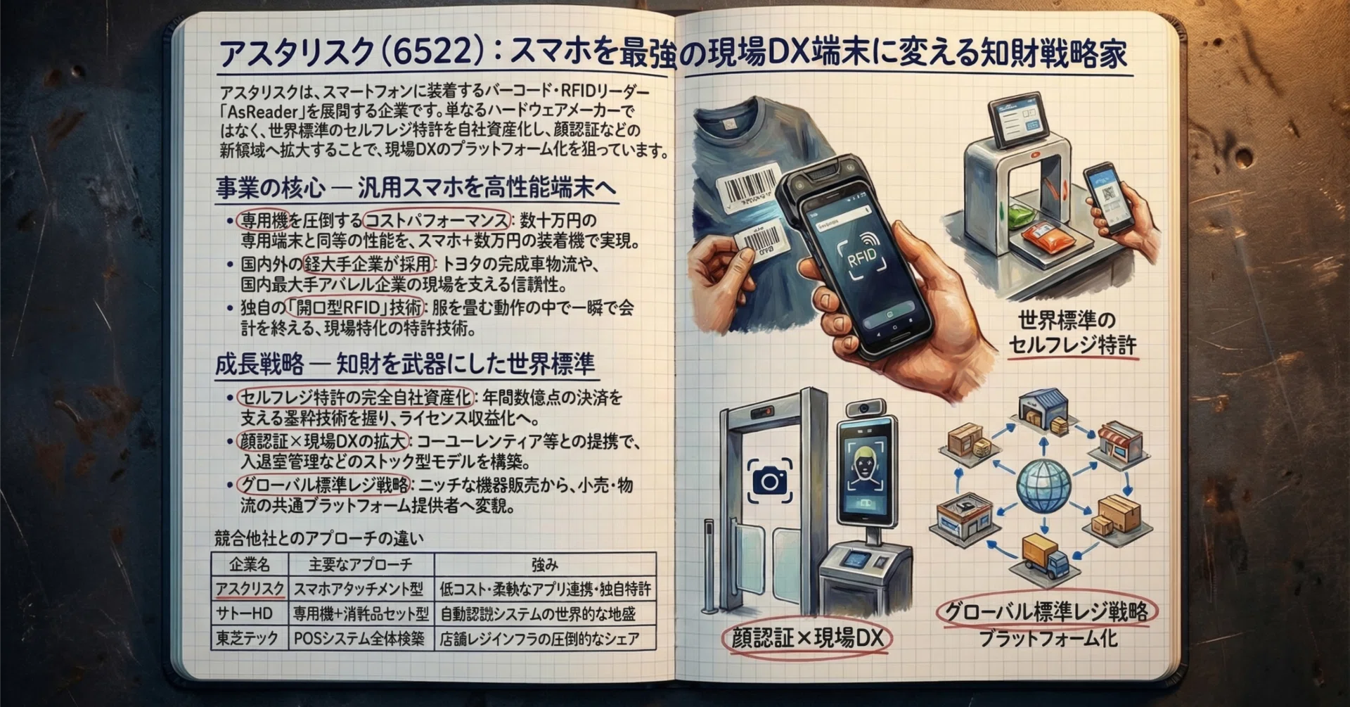 注目銘柄】アスタリスク（6522）― スマホを業務用端末に変え、世界標準
