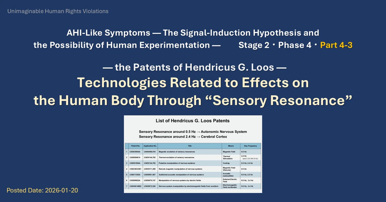 Part 4-3: ― the Patents of Hendricus G. Loos ― Technologies Related to ...