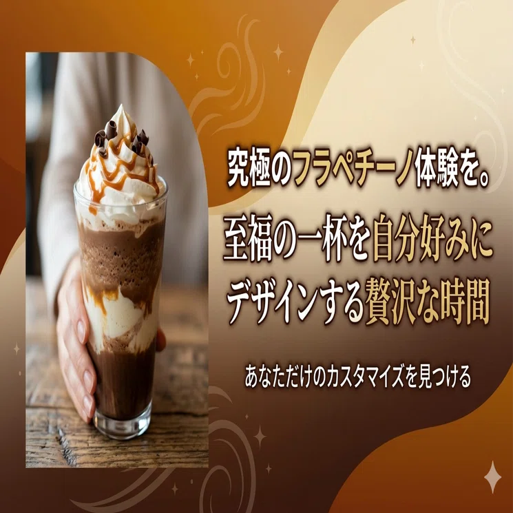 フラペチーノ(自己紹介文見てください) 究極のフラペチーノ体験を。至福の一杯を自分好みにデザインする贅沢な