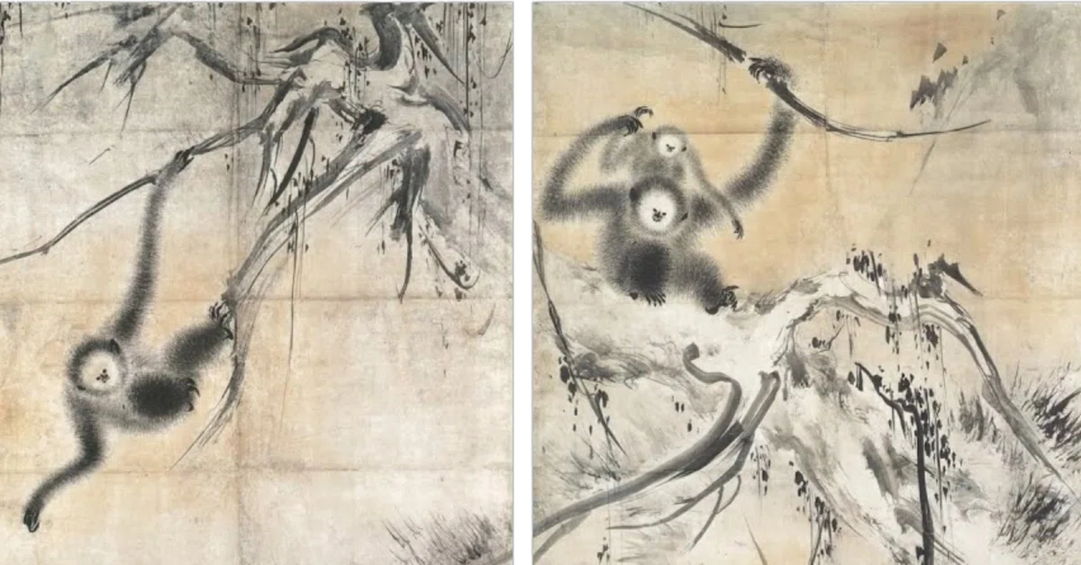 妙心寺展」出品作⑧ 長谷川等伯《枯木猿猴図》安土桃山-江戸時代 妙心