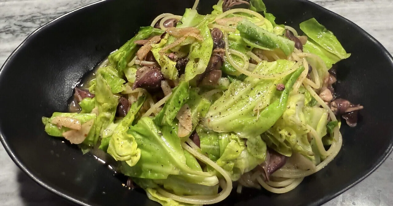 Firefly Squid and Spring Cabbage Oil Pasta｜make_u_free