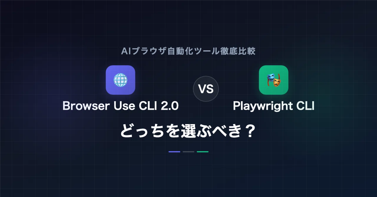 Browser Use CLI 2.0が登場！Playwright CLIとどっちを選ぶべき？｜さいとう🐤Web開発