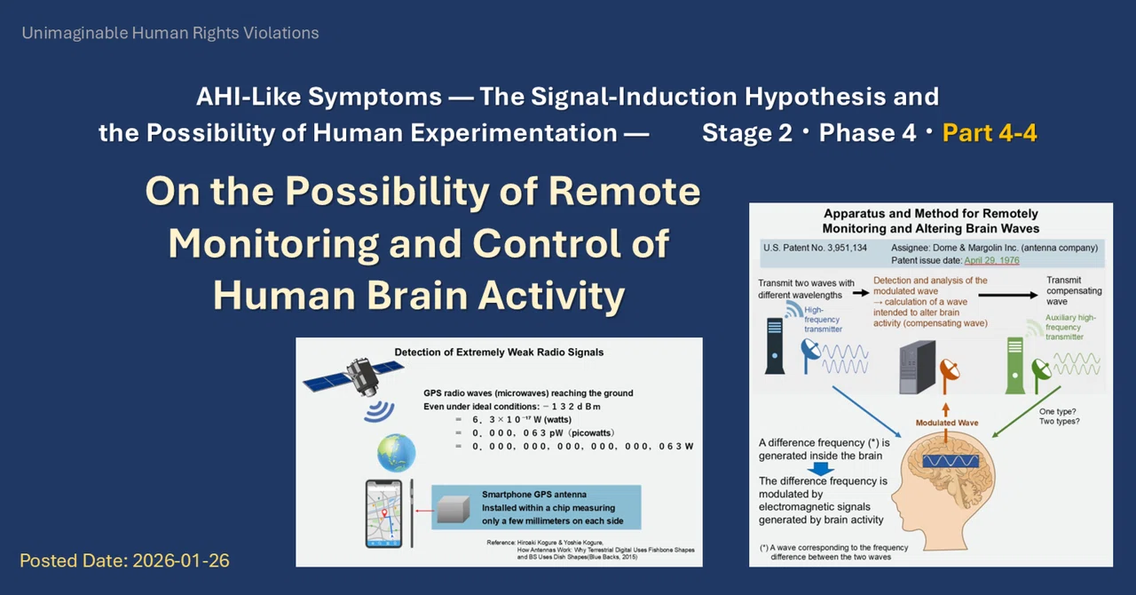 Part 4-4: On the Possibility of Remote Monitoring and Control of Human ...