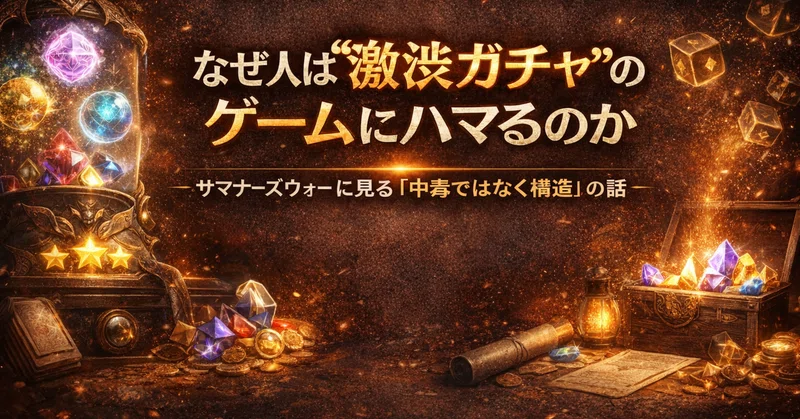なぜ人は“激渋ガチャ”のゲームにハマるのか― サマナーズウォーに見る「中毒ではなく構造」の話