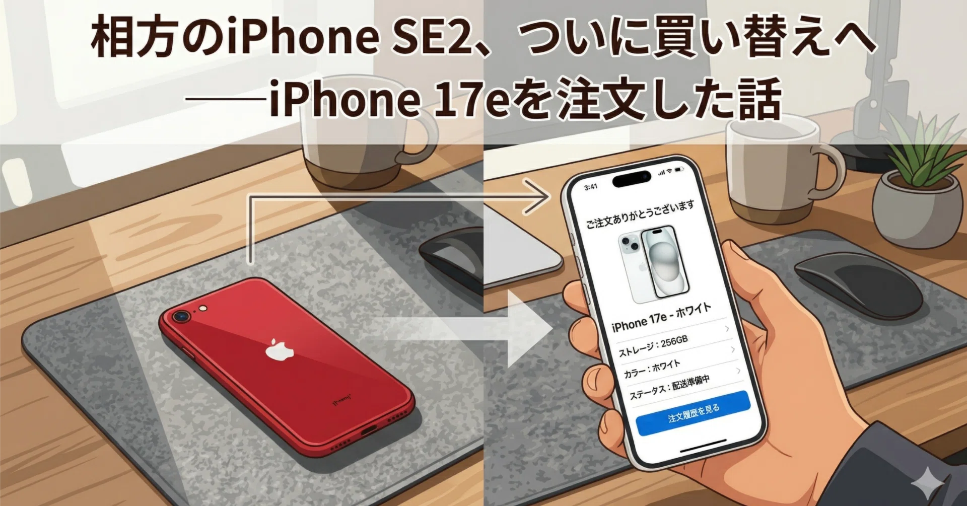相方のiPhone SE2をついに買い替え、iPhone 17eを注文した話｜makoto