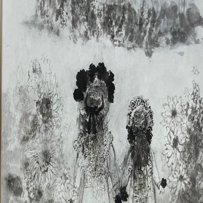 夫婦水墨画 水墨画を見に行く🏛️国立新美術館｜ずく