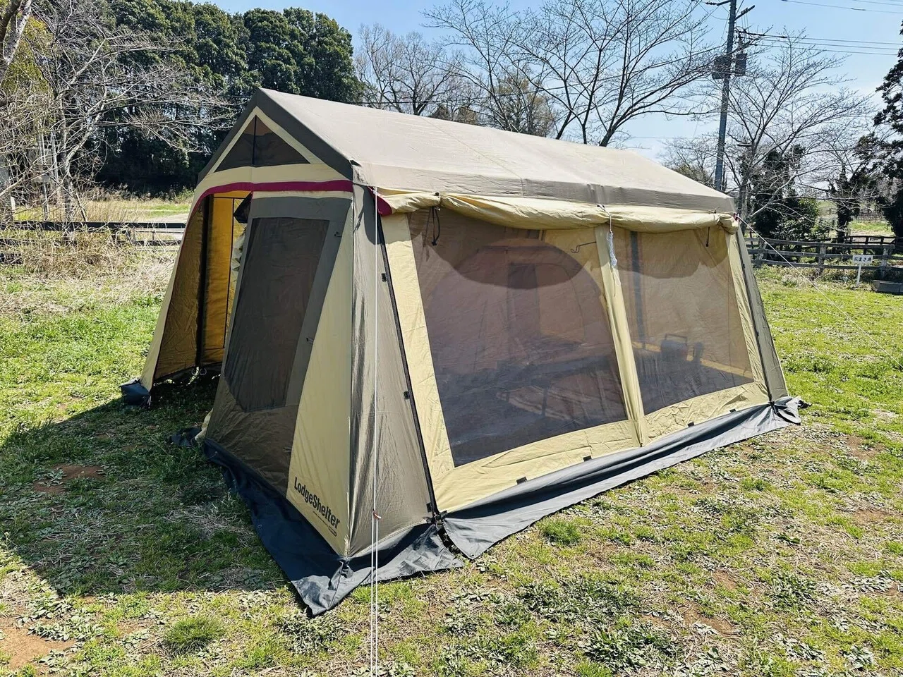 550円のスクリーンでロッジシェルターは拡張できるのか？—旧型3376で