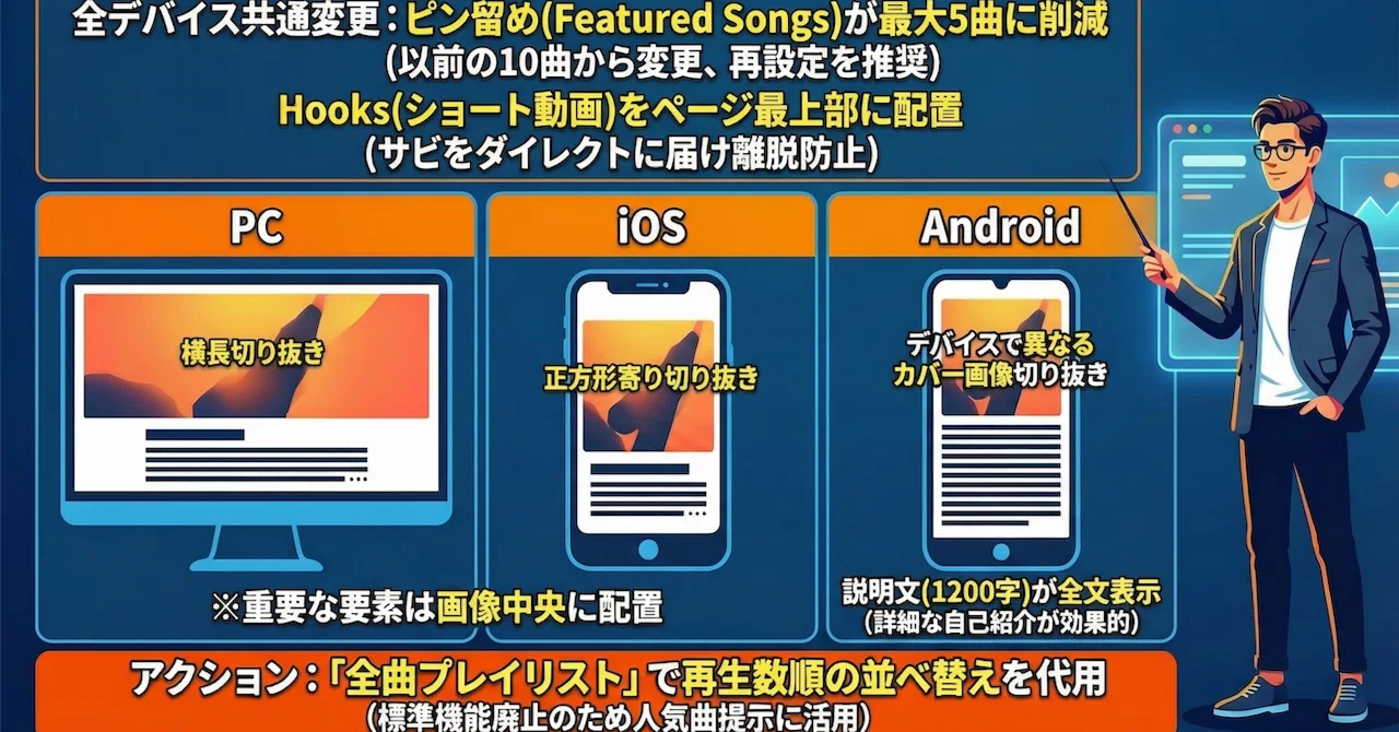 SunoプロフィールページのUIが変更(PC・iOS・Androidで異なる)｜(新潟