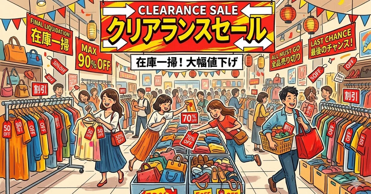 クリアランスセールってなに?AIに聞いてみた。|愛の支配が クリアランスセールってなに?AIに聞いてみた。|愛の支配が