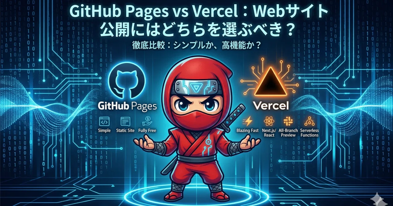 GitHub Pages vs Vercel：Webサイト公開にはどちらを選ぶべき？｜daruma_ad