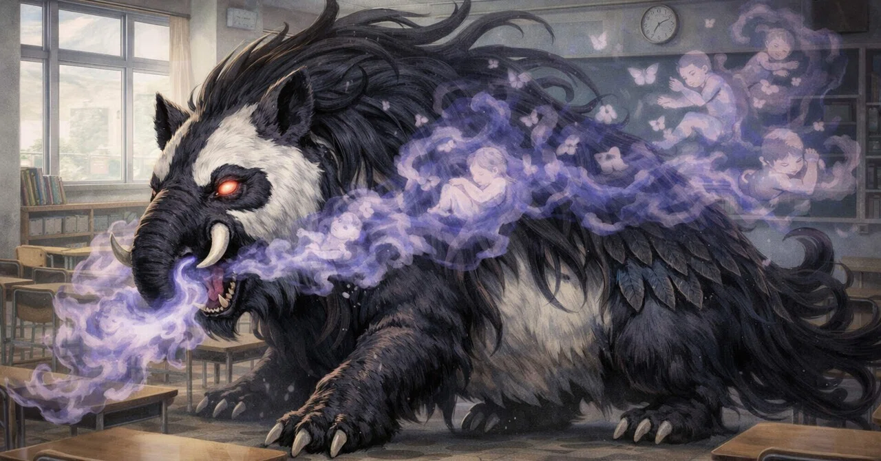【妖怪大百科・学校編138】「獏獏」｜立田 順一