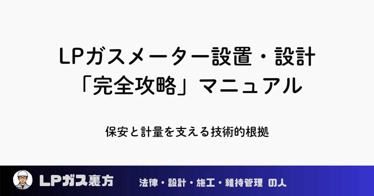 LPガスメーター設置・設計「完全攻略」マニュアル：保安と計量を支える 