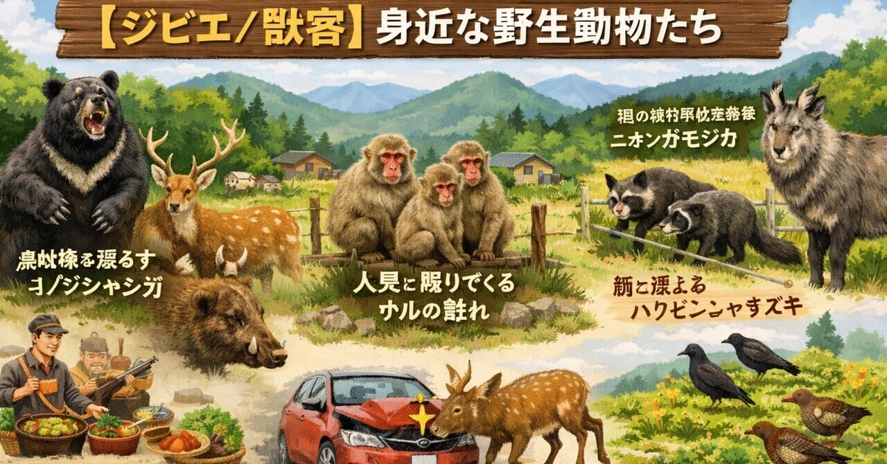 ジビエ/獣害】身近な野生動物たち｜野良人間/農家✖️猟師