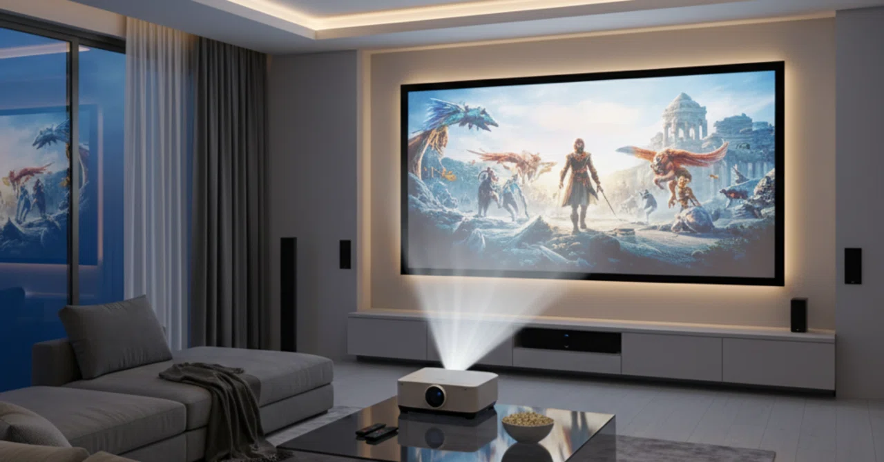 自宅が最高の映画館に！100インチの大画面プロジェクタースクリーン