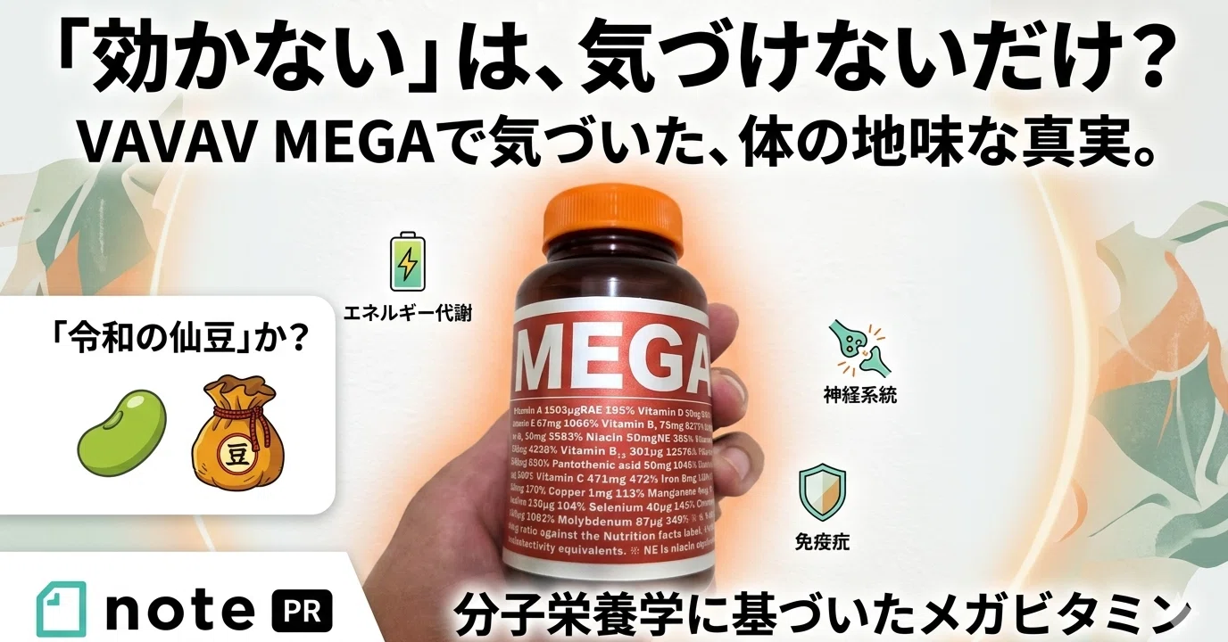 令和の仙豆 分子栄養学設計のメガビタミンサプリ VAVAV MEGA を試してみた Yoshi 精密栄養でダイエットとメンタルケア