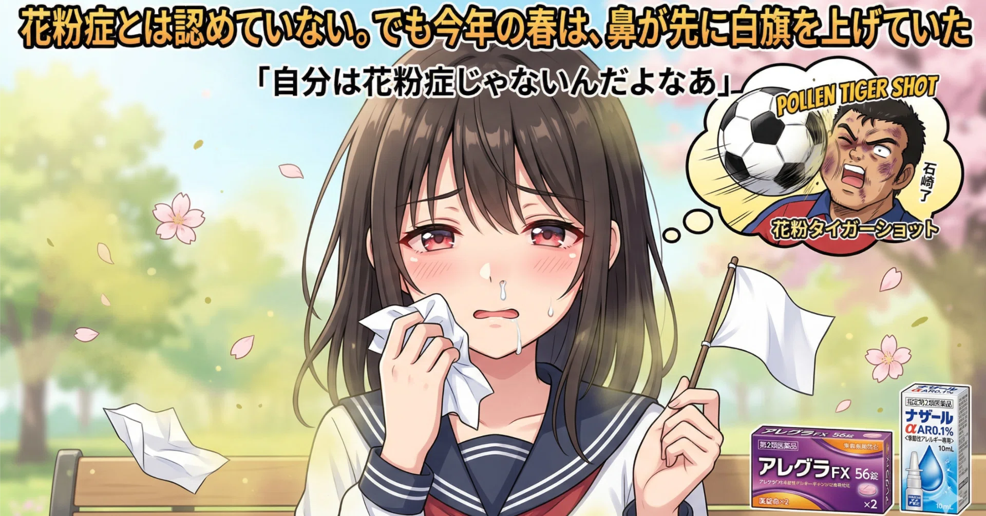 花粉症とは認めていない。でも今年の春は、鼻が先に白旗を上げていた