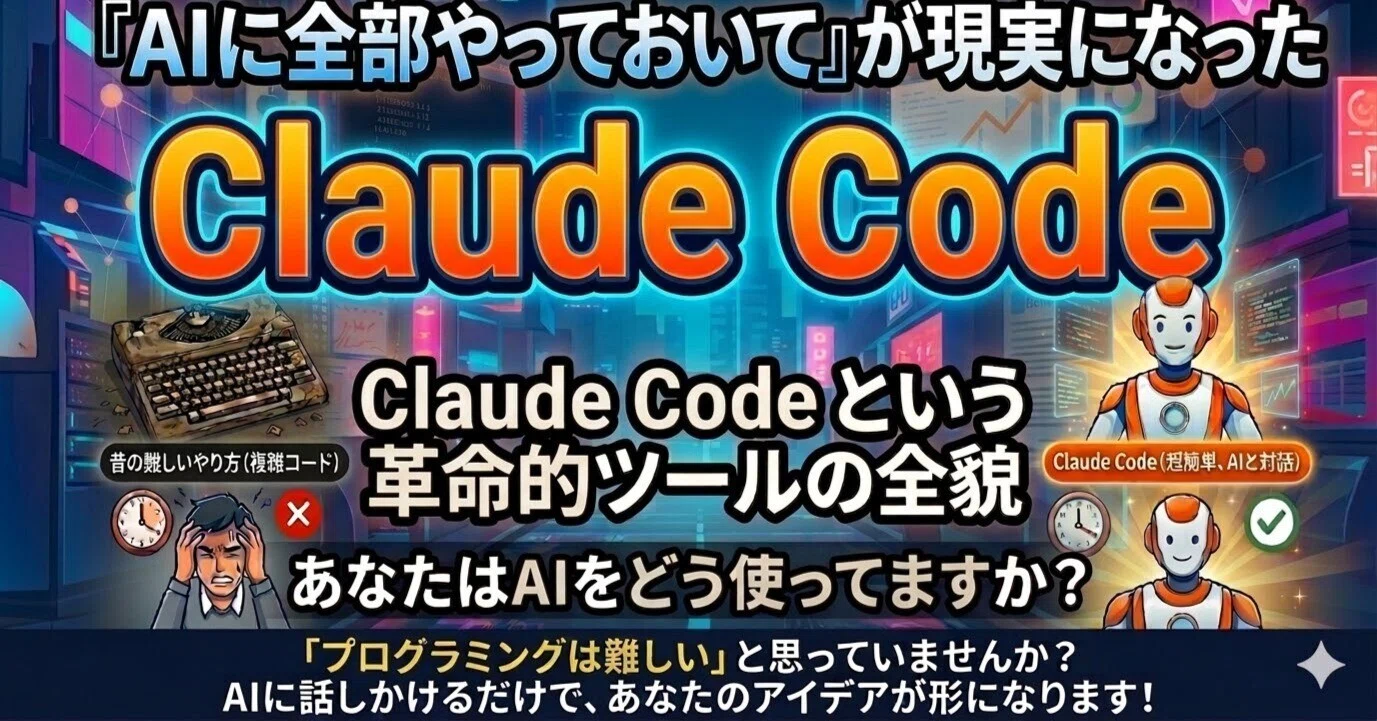 AIに全部やっておいて」が現実になった—Claude Codeという革命的ツール