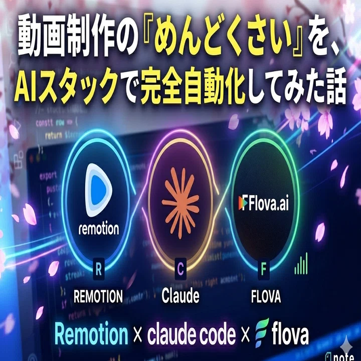 動画作成の「めんどくさい」を、Aiスタックで完全自動化にてみた話