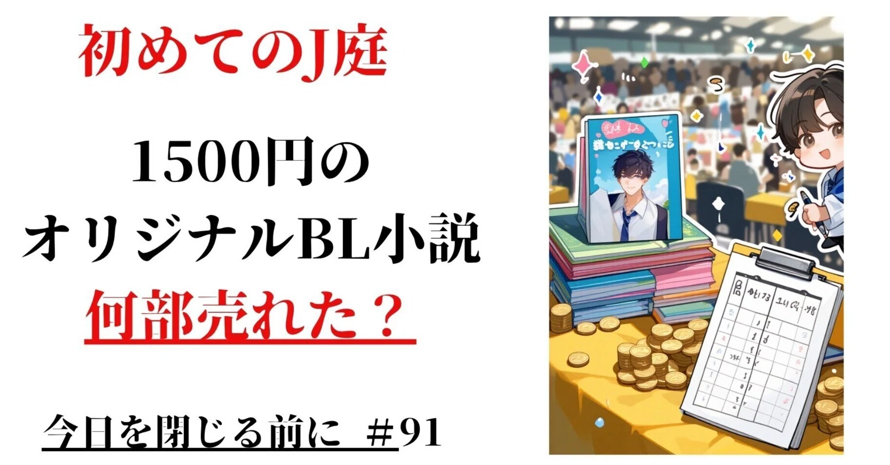 知名度なしの状態でJ庭初出店。1500円のBL小説は果たして何部売れた