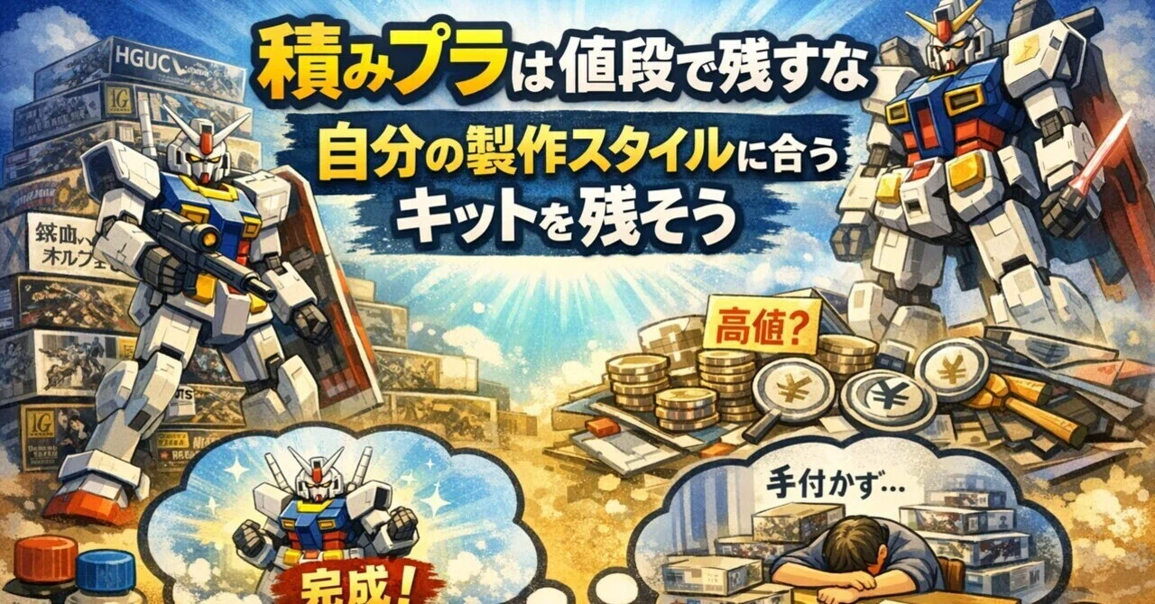 積みプラは値段で残すな。自分の製作スタイルに合うキットを残そう 