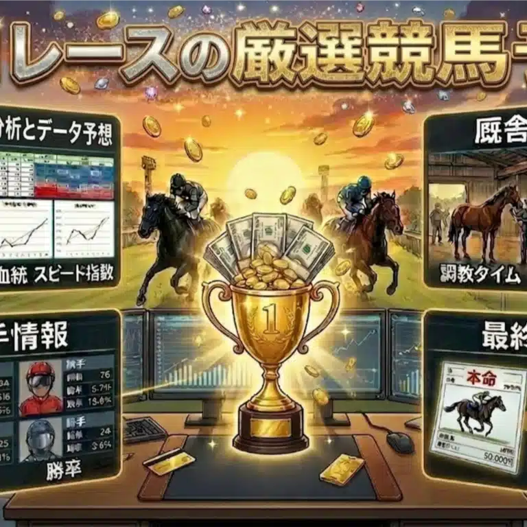 【競馬予想】1日1レースの厳選競馬予想【厳選予想】