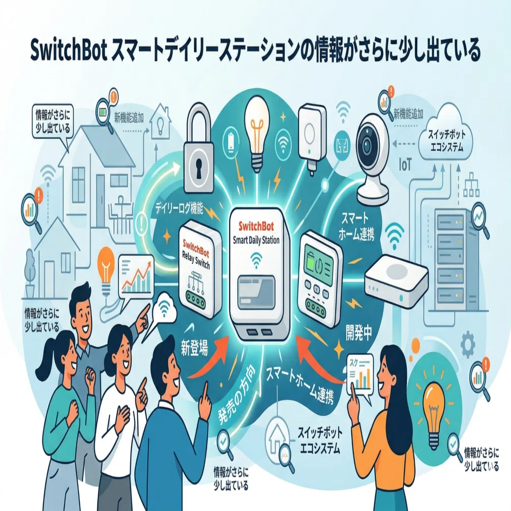 SwitchBot スマートデイリーステーションの情報がさらに少し出ている