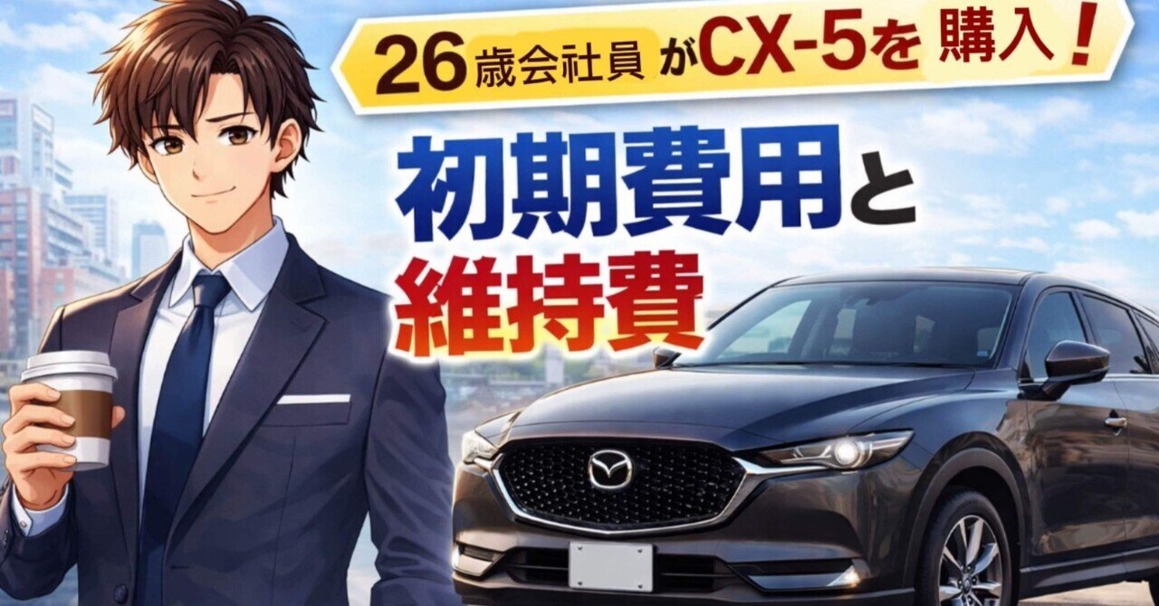26歳会社員がMAZDA CX-5を買ったリアル｜購入費用と大阪での維持費を