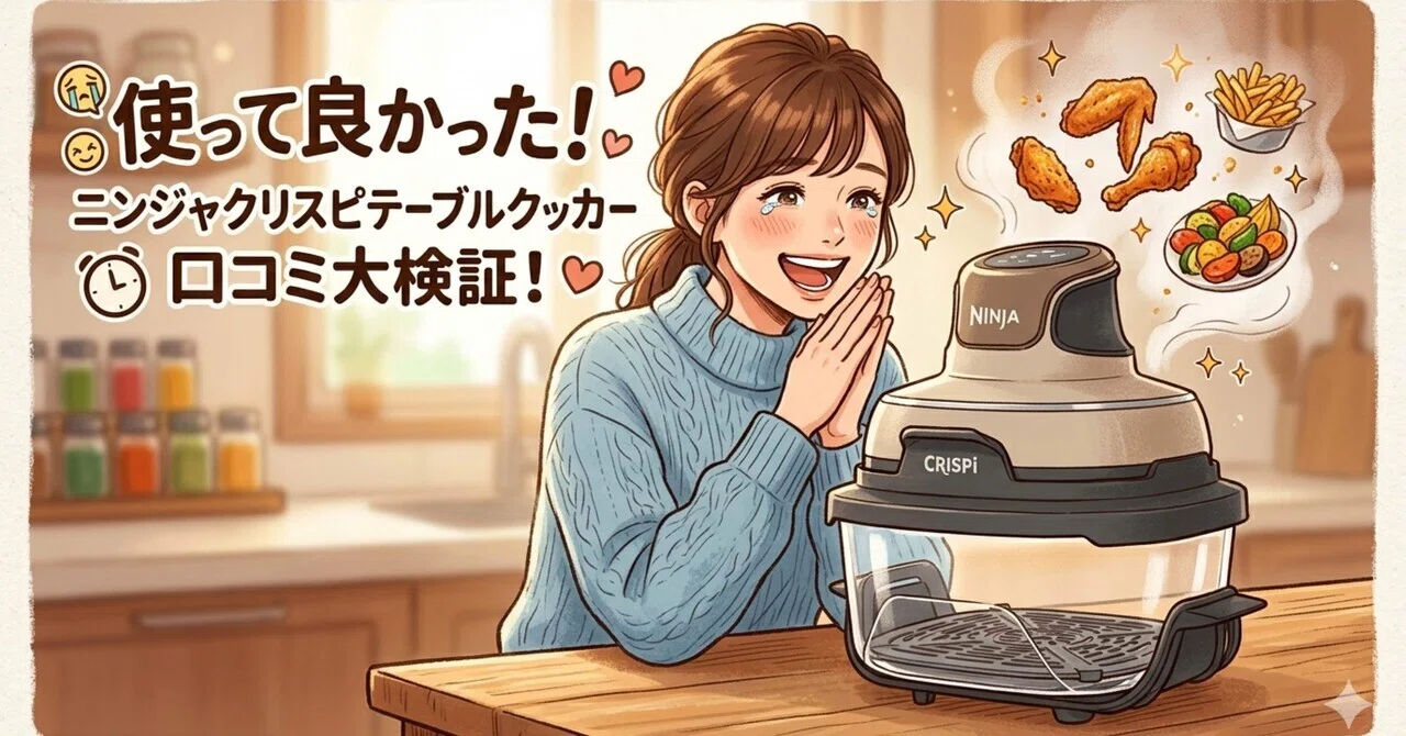 ニンジャ クリスピ テーブルクッカー 口コミ】本音レビュー！買うべき