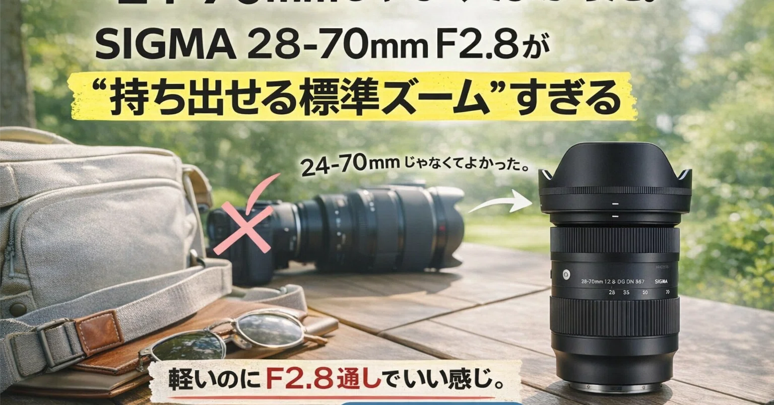 24-70mmじゃなくてよかった。SIGMA 28-70mm F2.8が“持ち出せる標準