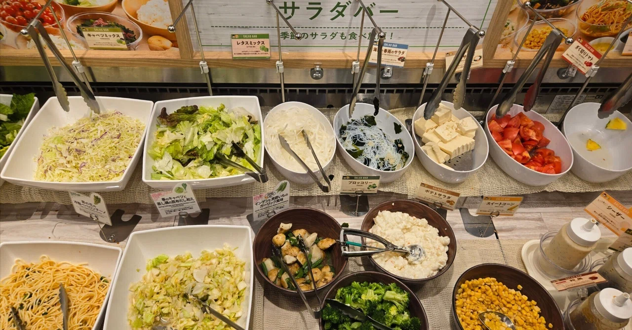 サラダバーで恥ずかしかった話｜桃栗柿みかん