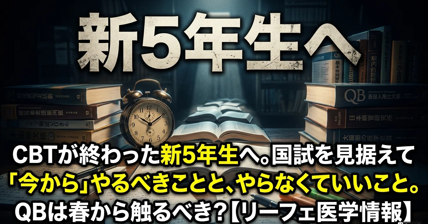 CBTが終わった新5年生へ。国試を見据えて「今から」やるべきことと 