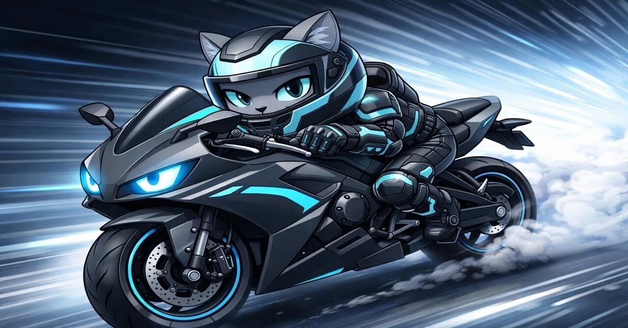クールな猫シアンのバイクスタンプ完成！｜ソフィア｜目指せ！本業超え