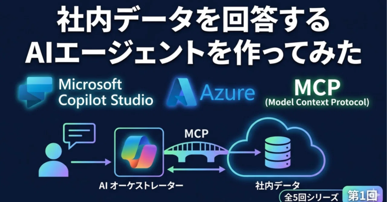 1/5】 Copilot Studio × MCP × Azure で社内データを回答する