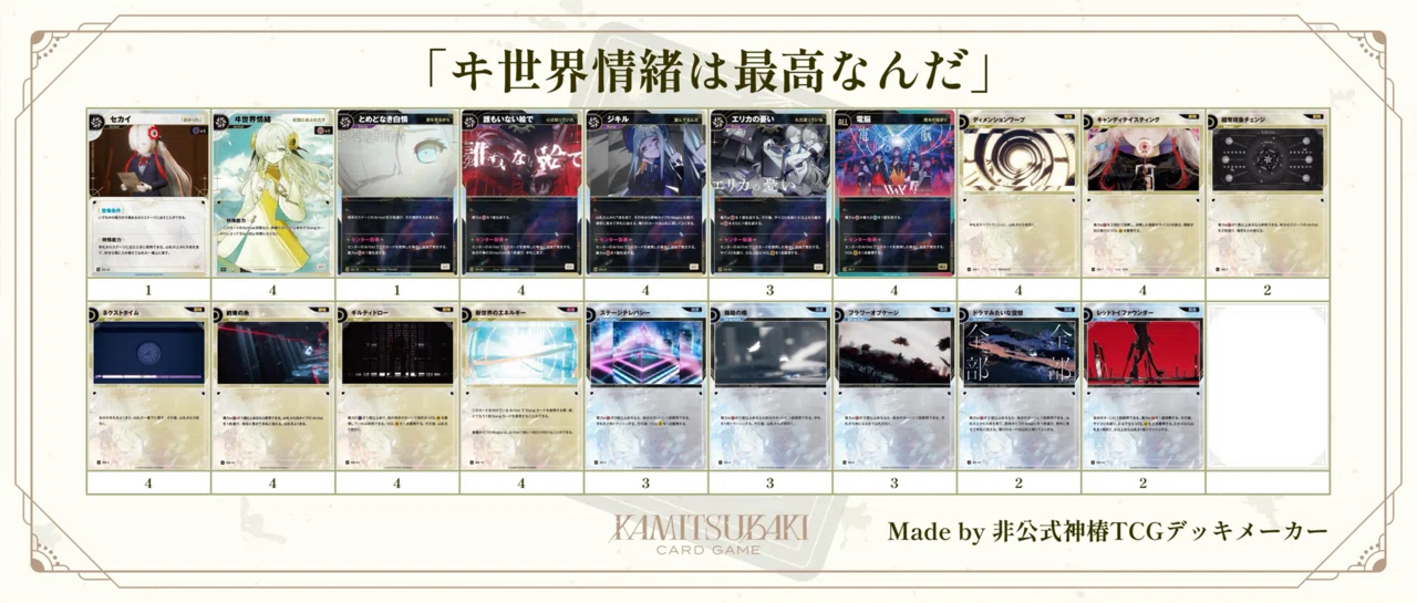 神椿TCG】オススメデッキ診断ツール作ったよ｜ミヤビ