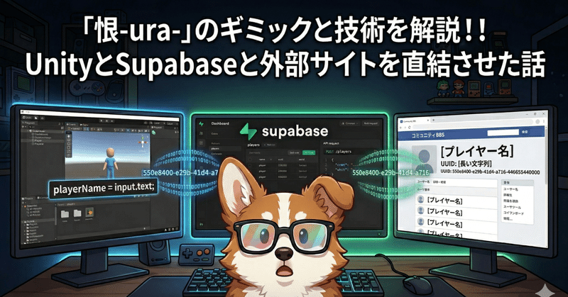 【ネタバレあり】「恨-ura-」のギミックと技術を解説！！UnityとSupabaseと外部サイトを直結させた話