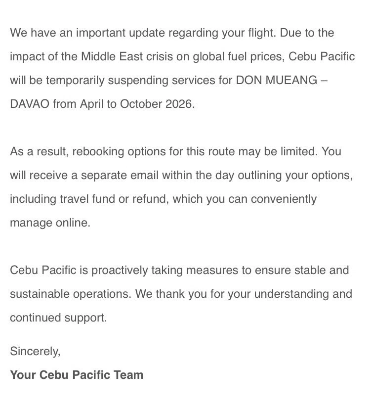 燃料高騰による直行便運航停止（セブパシフィック航空）｜犬ちゃん