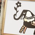 フリー図案no 054 コスモスとうさぎ の切り絵 華色切絵 平石智美のカラー切り絵を楽しむnote Note