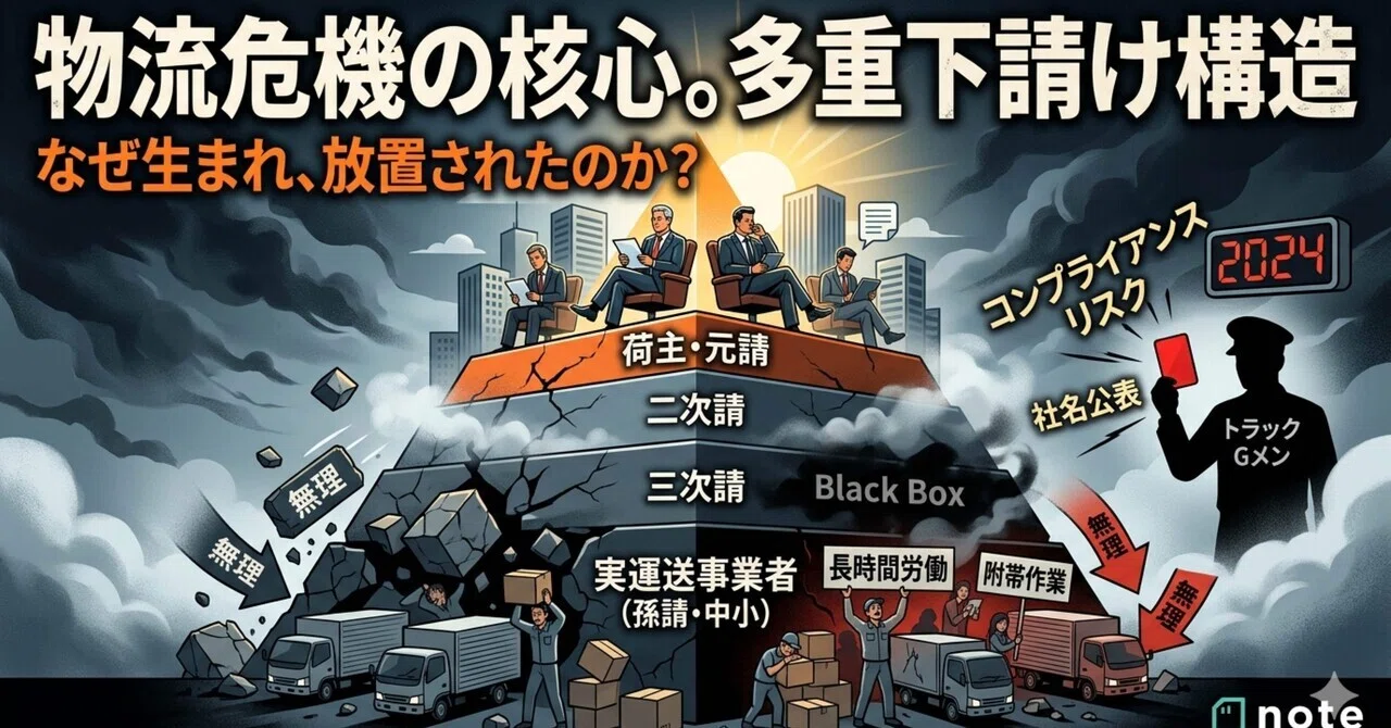 物流危機の本質。「多重下請け構造」はなぜ生まれ、なぜ放置されてきた