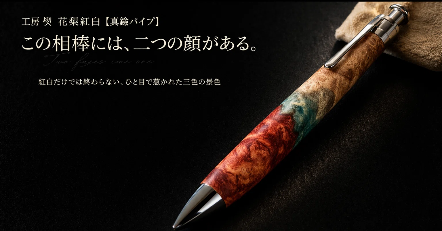 工房 楔 花梨紅白【真鍮パイプ】。この相棒には、二つの顔がある