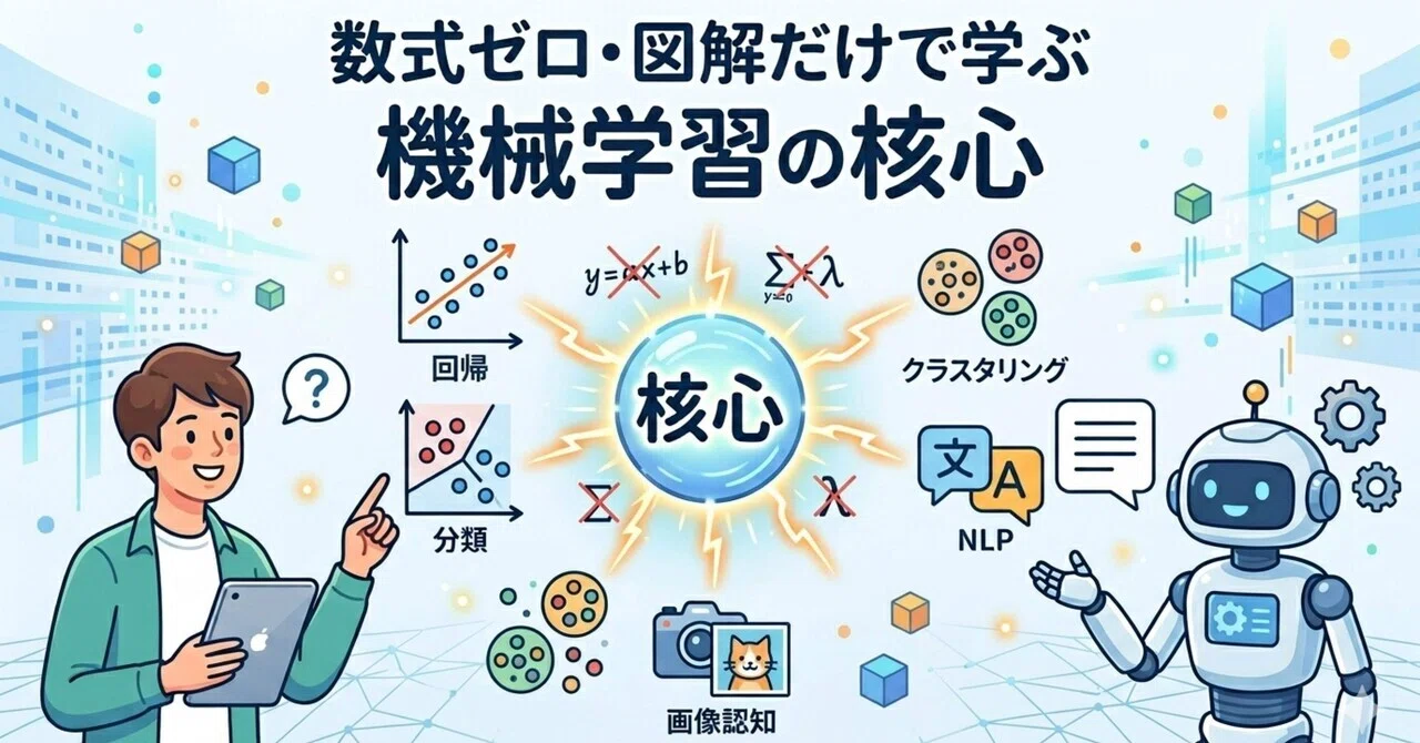 数式ゼロ・図解だけで学ぶ 機械学習の核心｜writing note - U