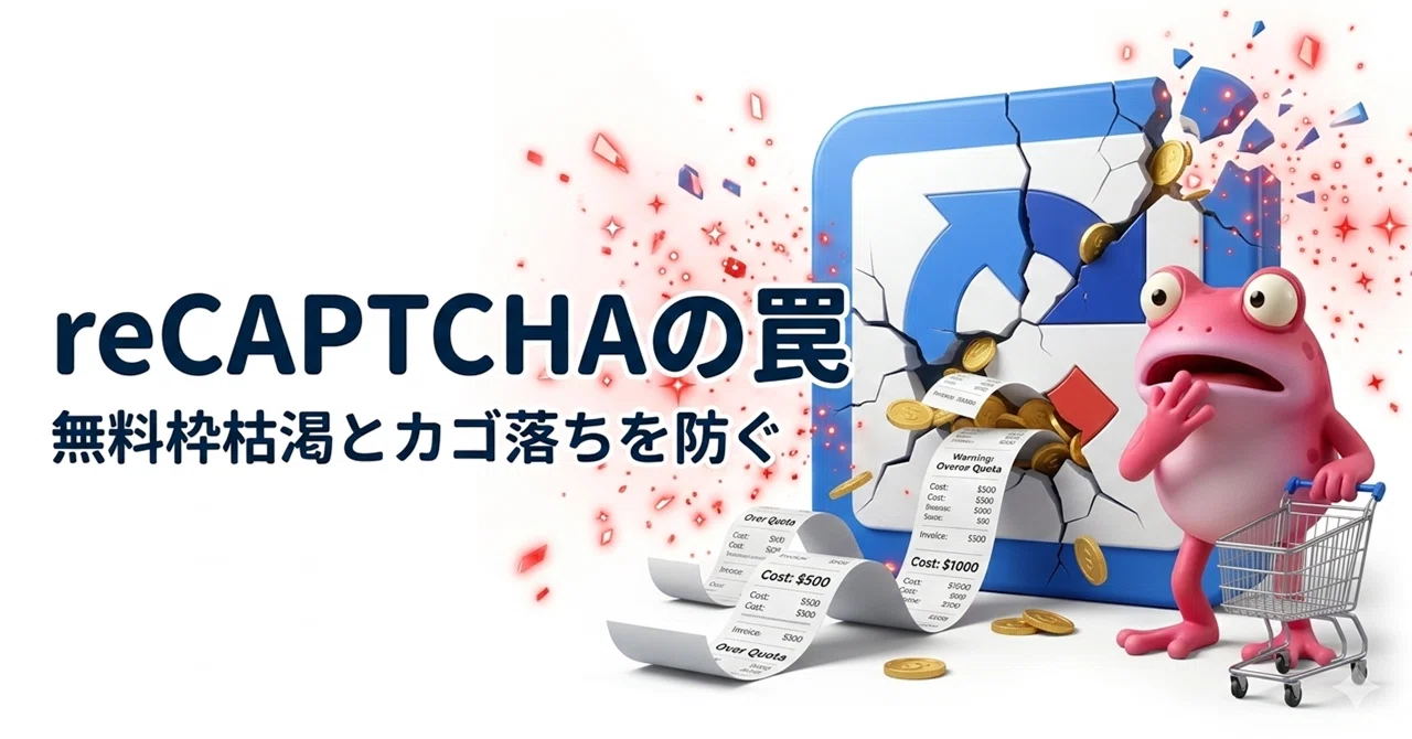 makeshop新決済（Smart Checkout）のreCAPTCHA設定：無料枠が枯渇する 
