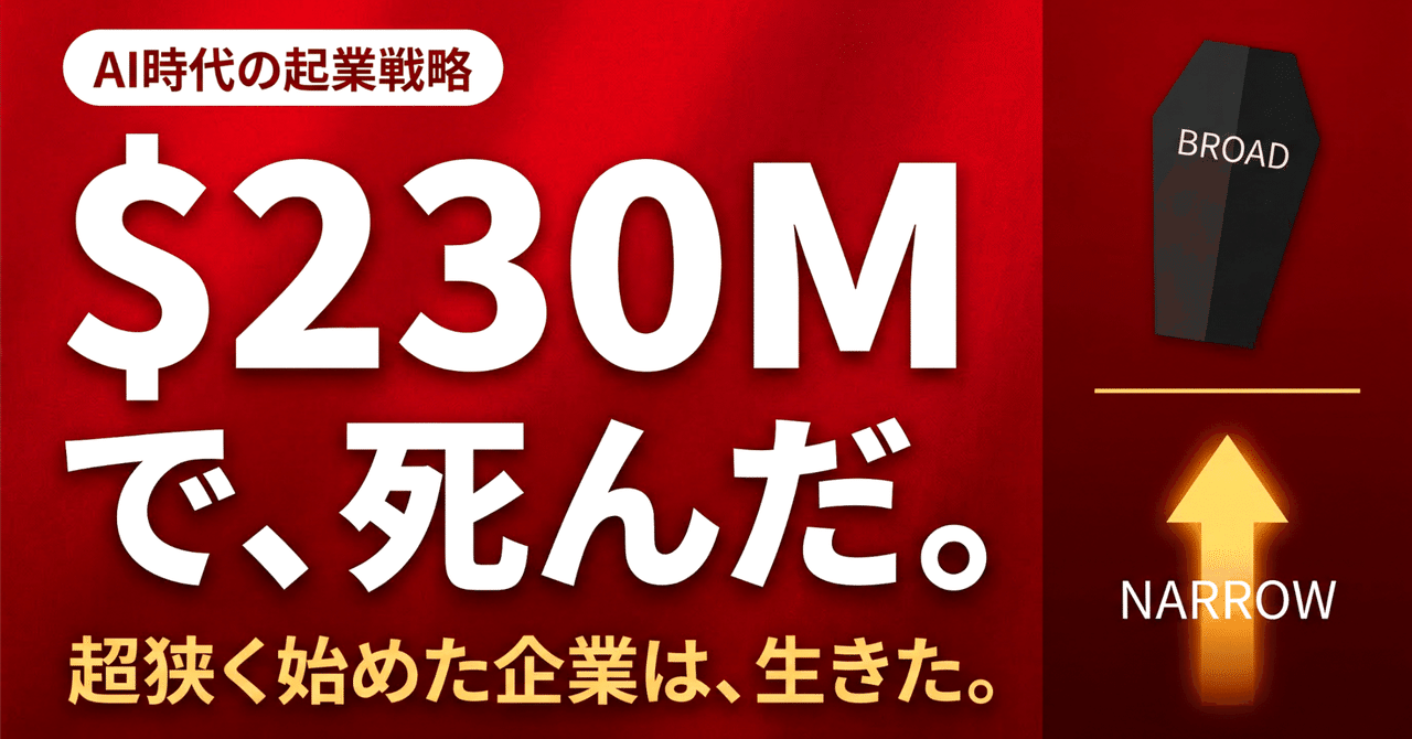 【Humaneは$230Mで死んだ】AI時代こそ「超狭く」始めよ