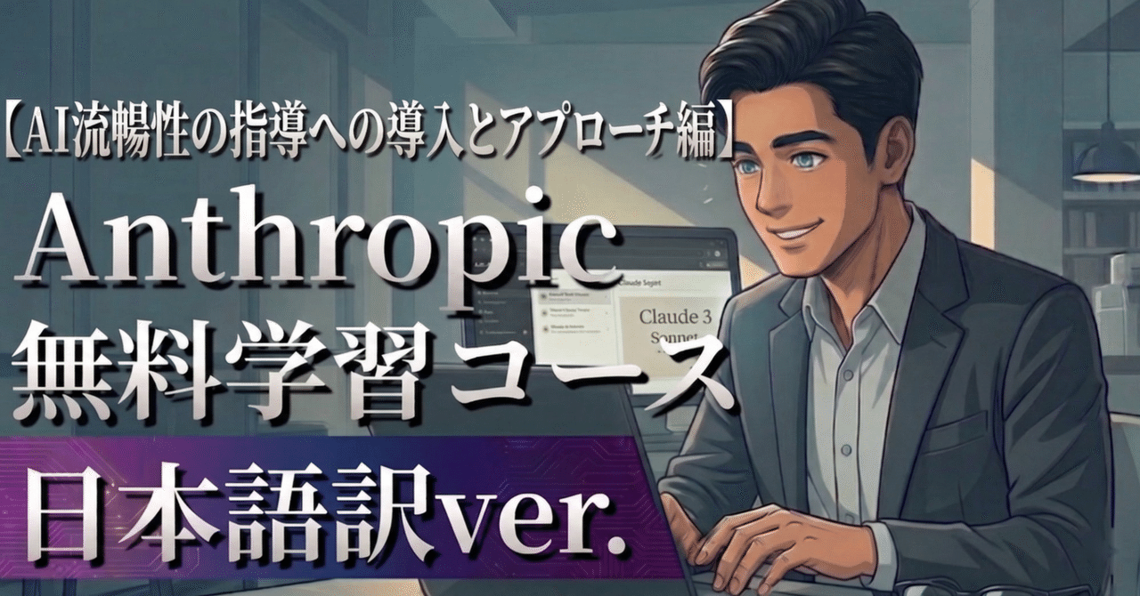 🤖AI流暢性の指導への導入とアプローチ編【Anthropic無料学習コース日本語訳】
