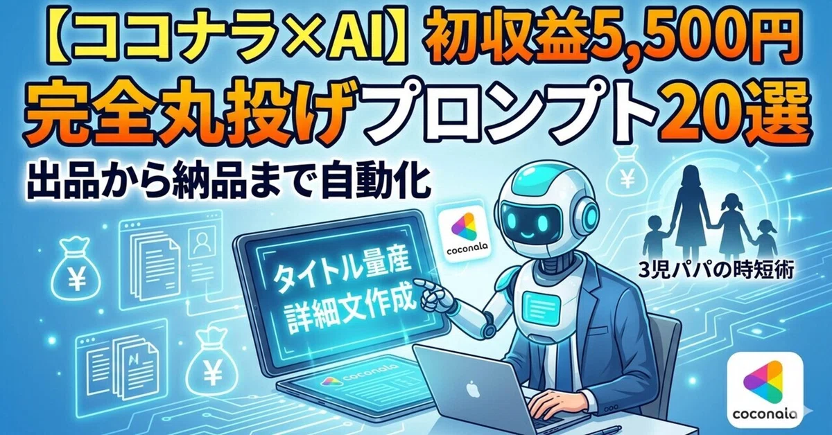 [Coconala x AI] The '20 Complete Hands-Off Prompts' That Instantly ...