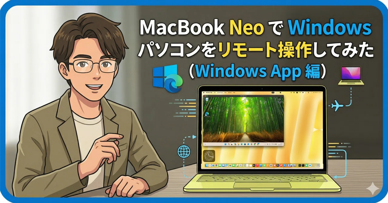 I tried remotely controlling a Windows PC with a MacBook Neo (Windows ...