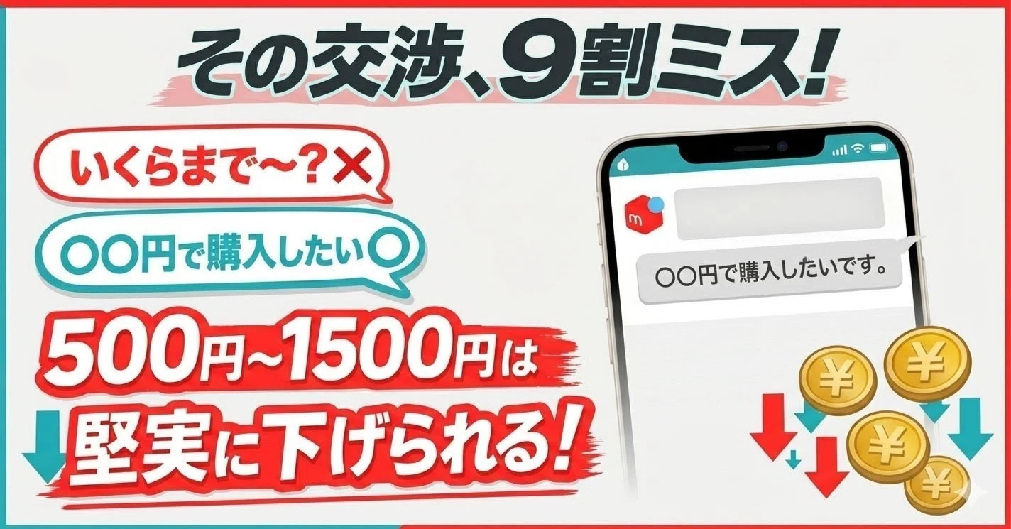メルカリ値下げ交渉の正解｜堅実に500〜1500円の値下げを通すための5